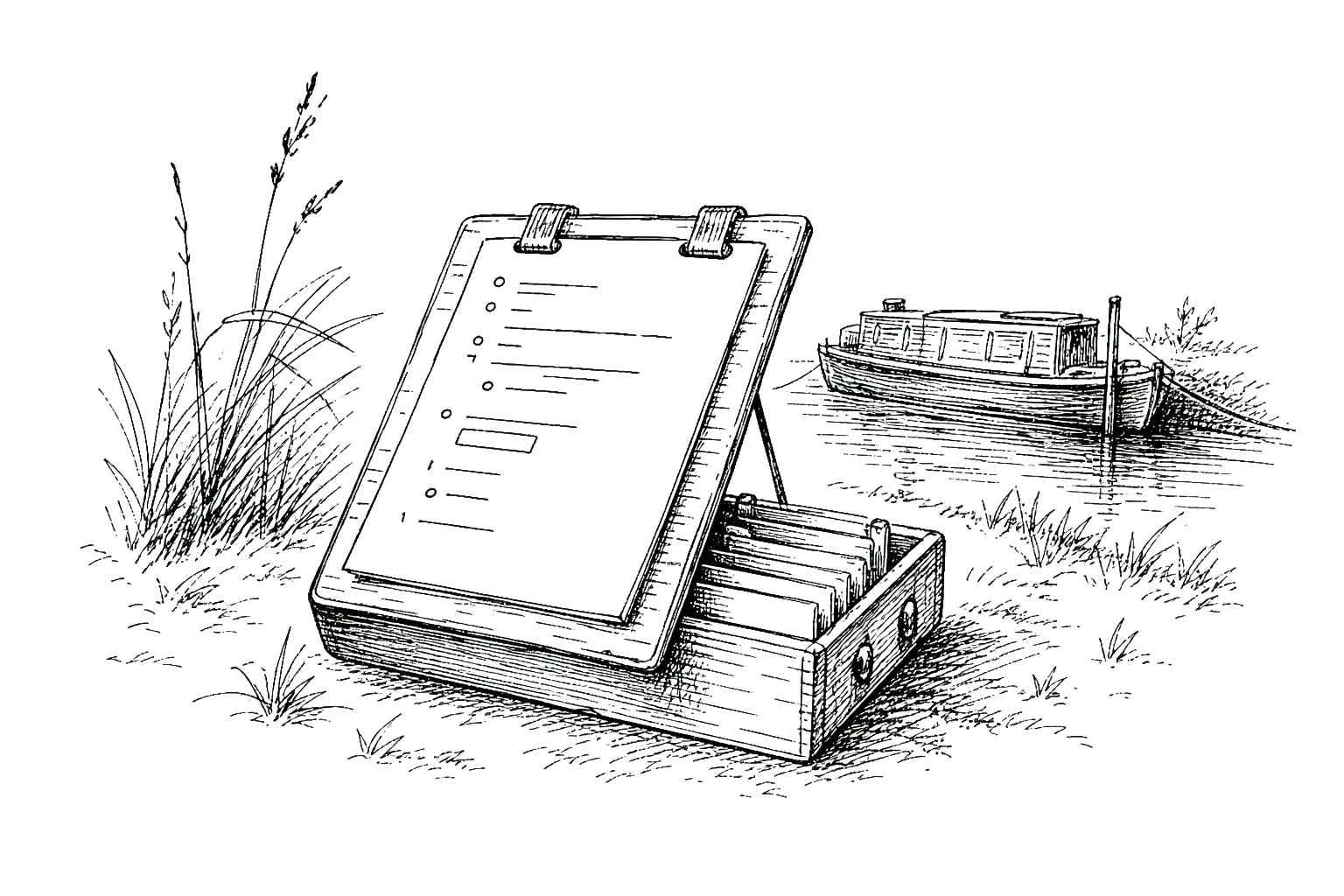 Pen-and-ink document study showing inline Markdown rendering on a native surface.